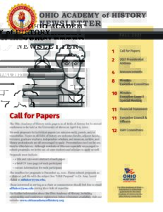 Cover page of the Fall 2021 newsletter