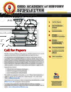 Cover page of the Fall 2021 newsletter